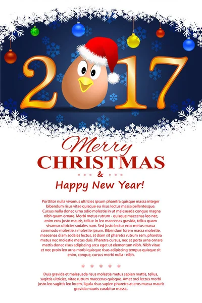 Folheto de Natal com elementos decorativos. Ilustração vetorial —  Vetores de Stock
