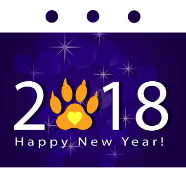 İzleme pençe gölge beyaz zemin üzerine vektör izole köpek.