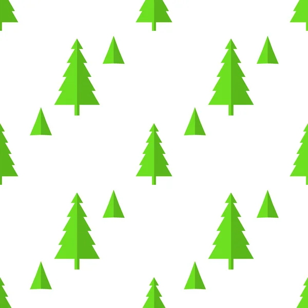 Patrón inconsútil de árboles de Navidad, aislado en blanco — Archivo Imágenes Vectoriales