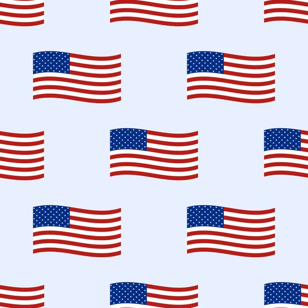 Nahtloser Hintergrund in Form amerikanischer Flaggen. Patriotisch. Vektor — Stockvektor