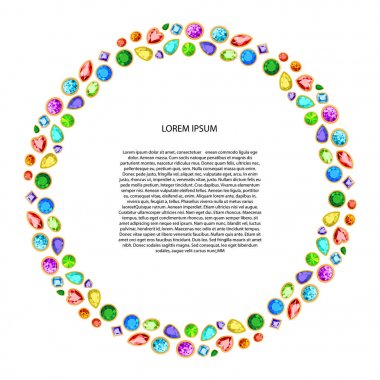 Kıymetli taştan bir çerçeve. Vektör