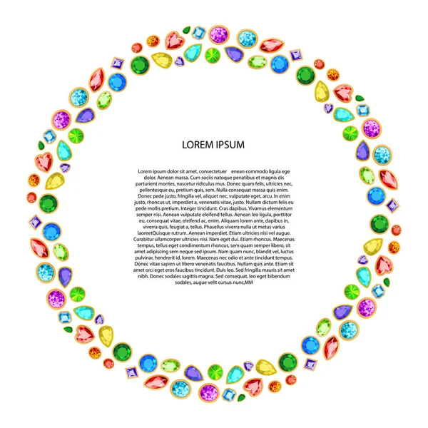 Kıymetli taştan bir çerçeve. Vektör