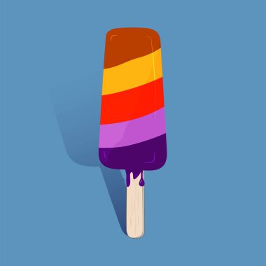 sır olarak bir sopa dondurma. Vektör çizim