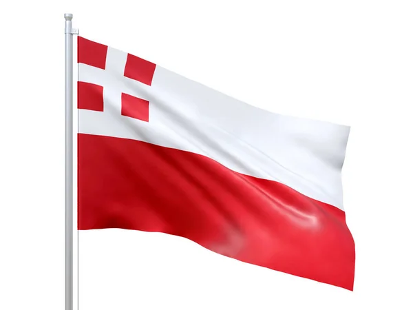 Σημαία Ουτρέχτης Επαρχία Των Κάτω Χωρών Που Κυματίζει Λευκό Φόντο — Φωτογραφία Αρχείου