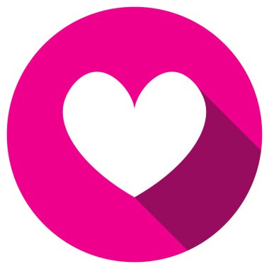 izole kalp pembe simgesi