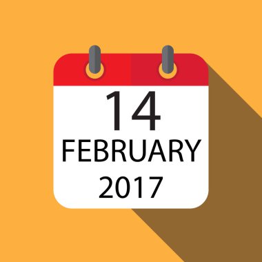 Sevgililer günü takvim simgesini