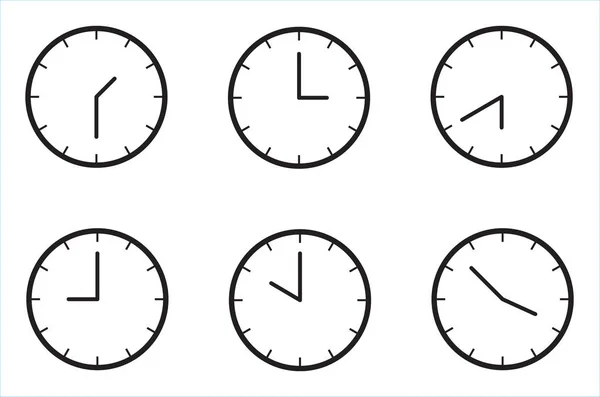 Horloge temps ronde montre heure icône — Image vectorielle