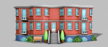 3D mimari model evi