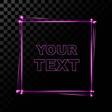 Neon banner mor renk 