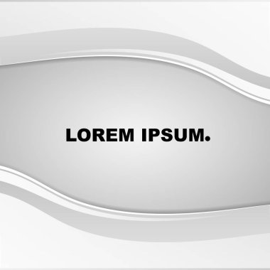 Web siteleri için açık gri arka plan. Dalgalı çizgiler ve kapak. Metin girmek için bir afiş şeklinde basit bir örnek