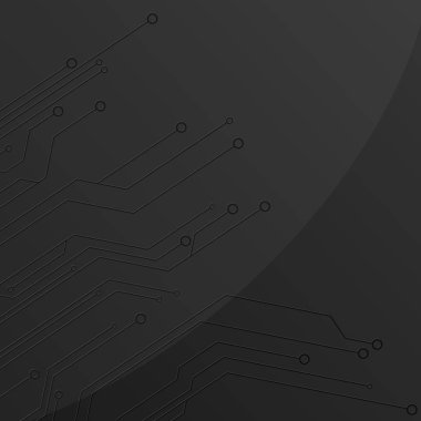 Devre. Siyah arka plan dijital teknoloji. Yeni teknolojilerin tasarım. Bilgisayar ağı. Hacimsel satırları. Bilgisayar