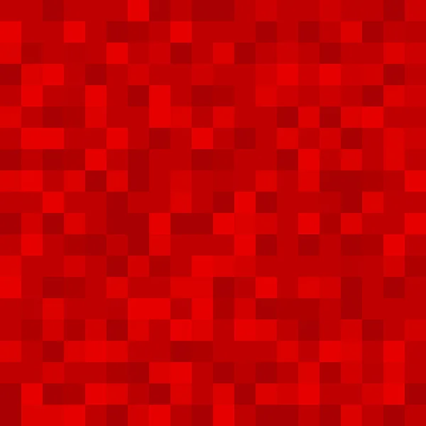 Pola abstrak, latar belakang persegi monoton merah dalam palet warna yang sama untuk situs web. Gaya datar. Mosaik - Stok Vektor