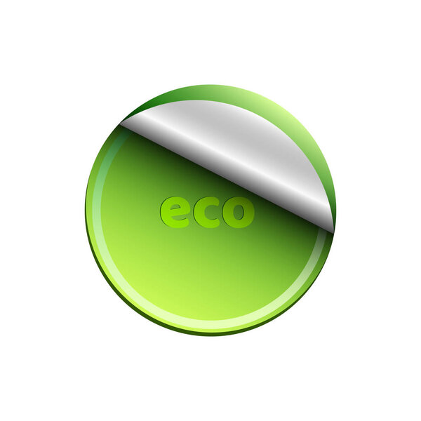 Экологический светло-зеленый баннер на белом фоне. Предпосылки для ваших проектов. Чистая и свежая природа. Реалистичная векторная иллюстрация. EPS 10
