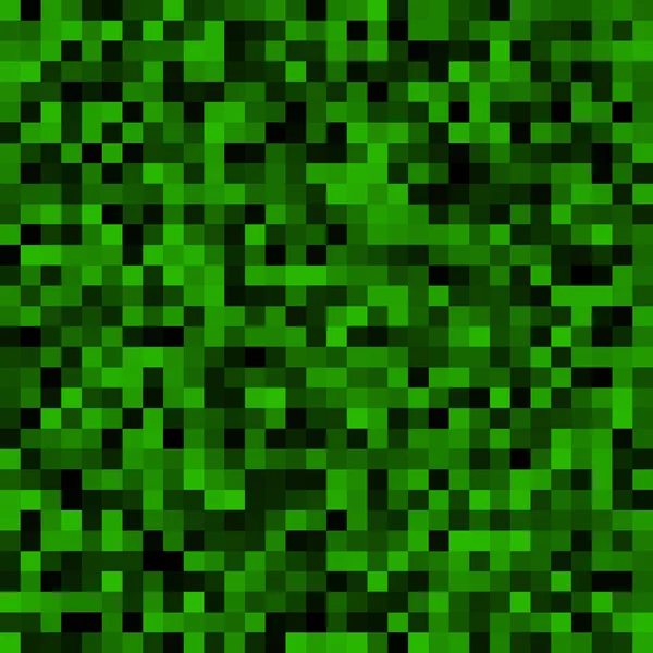 Sfondo astratto di piccoli pixel. Struttura pixel per i tuoi progetti. Colore verde scuro erba. Illustrazione vettoriale — Vettoriale Stock