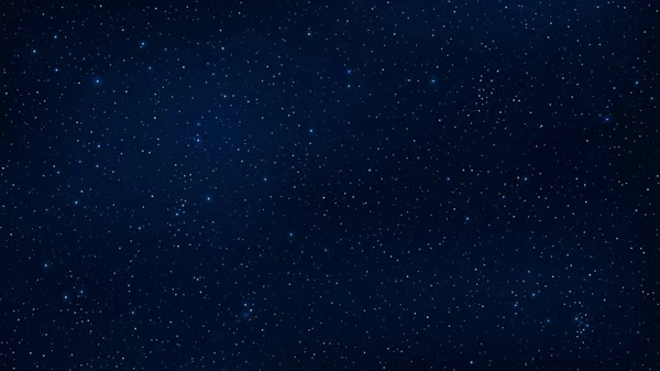 Abstracte achtergrond. De prachtige sterrenhemel is blauw. De sterren gloed in volledige duisternis. Fantastische galaxy. Open ruimte. Vectorillustratie — Stockvector