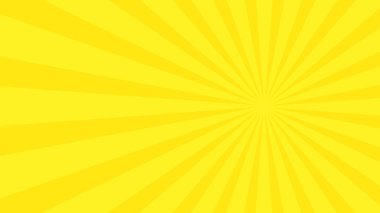 Arka plan sarı renkli karikatür ışınları ile. Projeleriniz için şablon. Çizgi film güneş. Düz stil