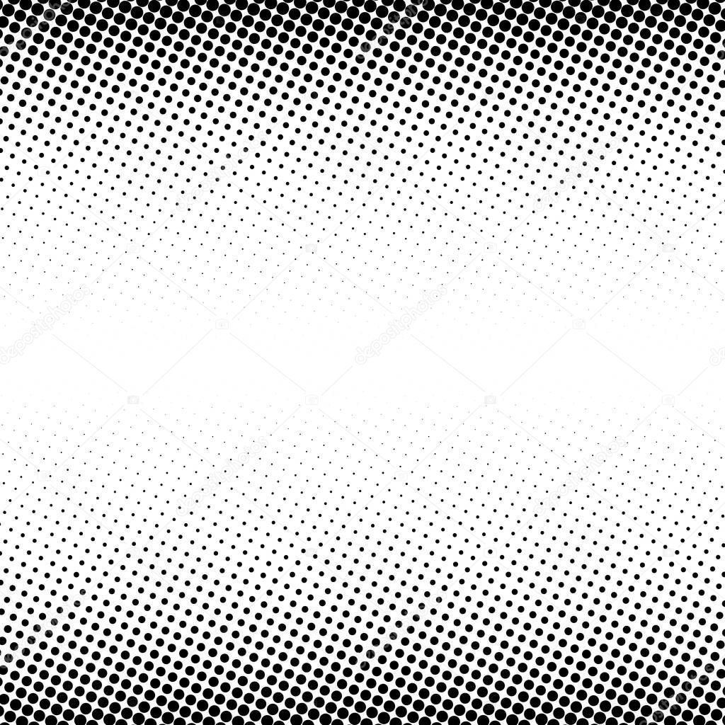 Black halftone effect on a white background. Halftone dots pattern. Vector
