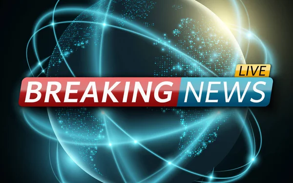 Son dakika haberleri canlı. Fütüristik seyyare yerküre. Dünya Haritası parlak nokta. parlayan, bulanık neon çizgiler bükülmüş. Teknoloji ve iş. TV. uzay kavramı üzerinde yaşıyorum. Vektör çizim