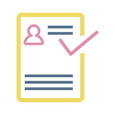 Kağıt, belge ve insanlar simgesi simgesi yaprak. Vektör çizim.