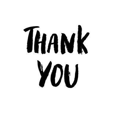 Teşekkürler - alıntı yazı elle çizilmiş. Vektör çizim.