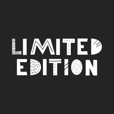 Sayılı seri-şirin ve eğlenceli el çizilmiş kreş poster handdrawn yazı İskandinav tarzı ile.