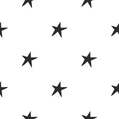 Çocuk doğum günü seamless modeli İskandinav tarzı. Tek renkli vektör çizim