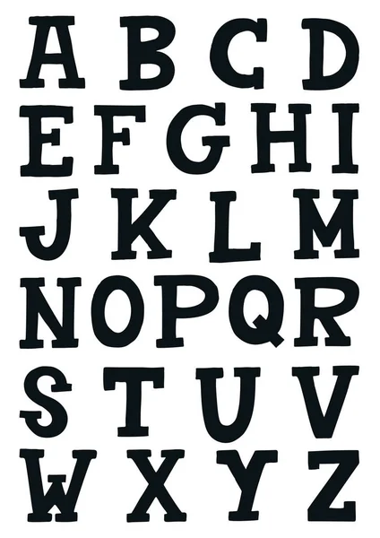 ABC - alfabeto latino. Cartaz de berçário único com letras em estilo escandinavo . —  Vetores de Stock