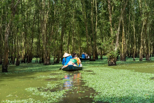 Tourism rowing boat in Mekong delta, Vietnam