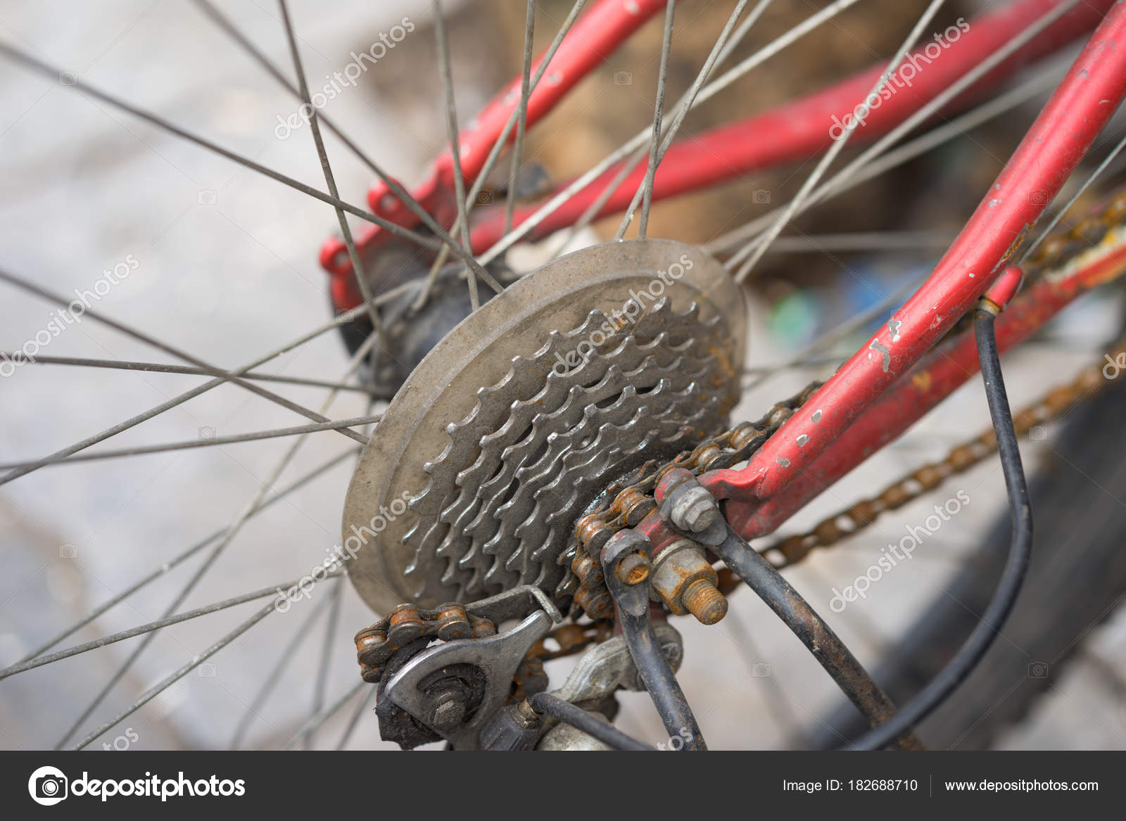 old bike wheel