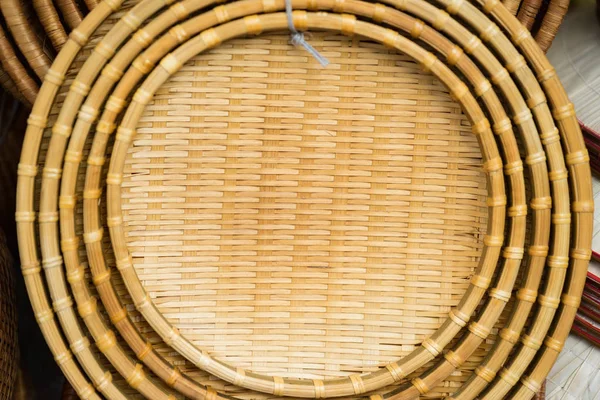 Vietnamese traditional baskets made from bamboo