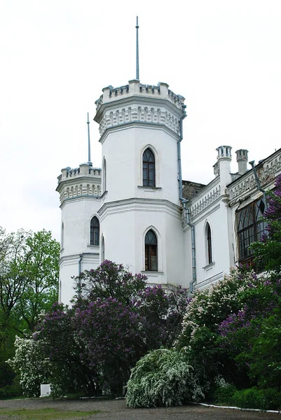 Weißes Burggebäude Einem Alten Herrenhaus — Stockfoto