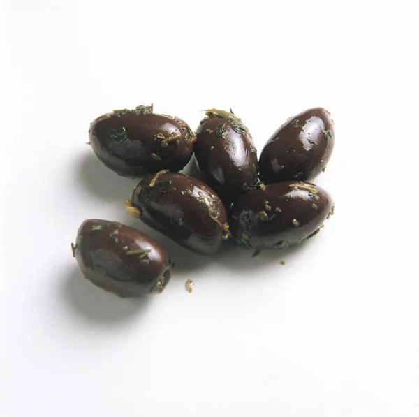 Marinated Black Olives — Stock Photo, Image