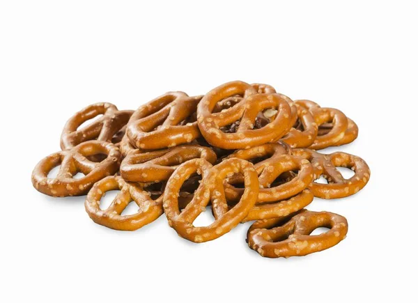 Mucchio di pretzel salati mini — Foto Stock