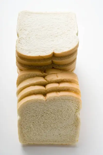 Biały krojonego chleba — Zdjęcie stockowe