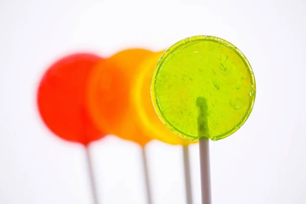 Four coloured lollipops — Stock Photo, Image