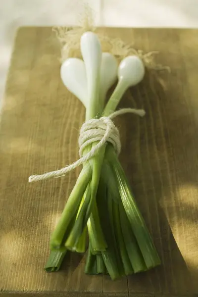 Bunch of spring onions — Stock Photo, Image