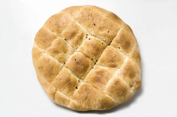 Freshly baked Flatbread loaf — Stock Photo, Image