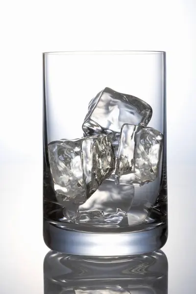 Ice cubes in glass — Stock Photo, Image