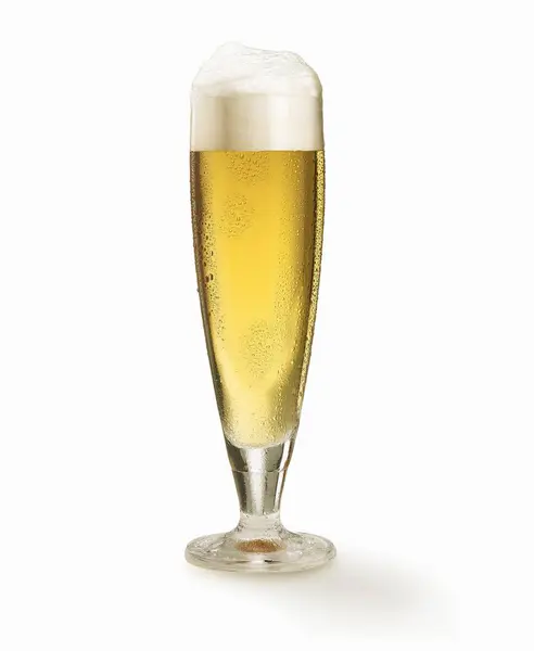 Glas Pils op witte achtergrond — Stockfoto