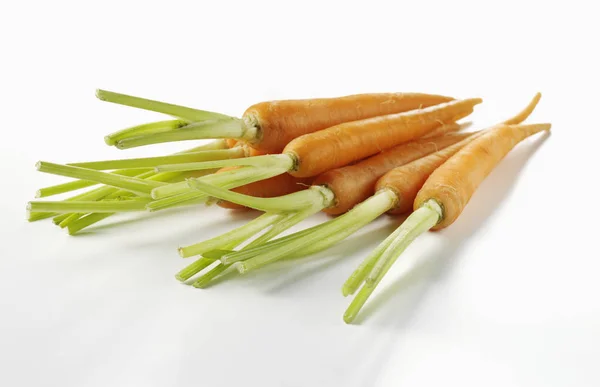 Zanahorias bebé con tallos — Foto de Stock