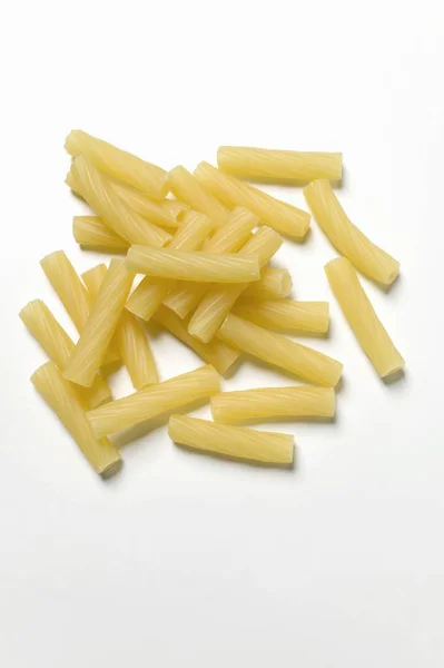 Raw dried rigatoni pasta — Stock Photo, Image