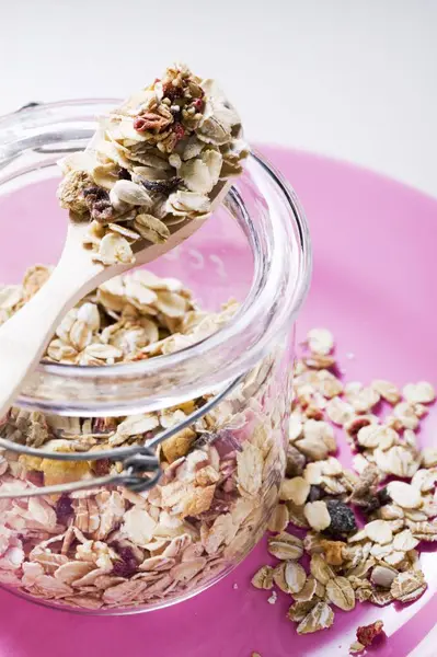 Muesli with dried fruits — Stock Photo, Image