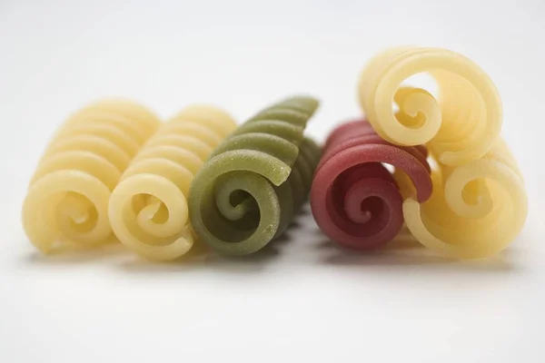 Closeup View Colored Riccioli Curls Row — Stock Photo, Image