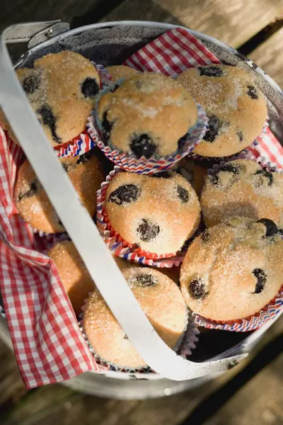 Muffins ingericht voor 4 juli — Stockfoto