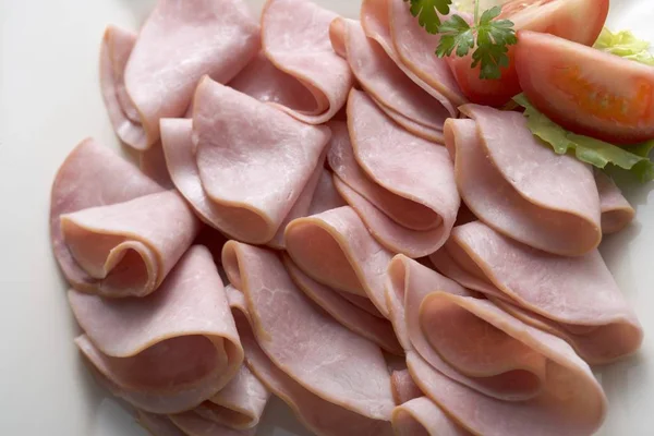 Fette di prosciutto crudo — Foto Stock