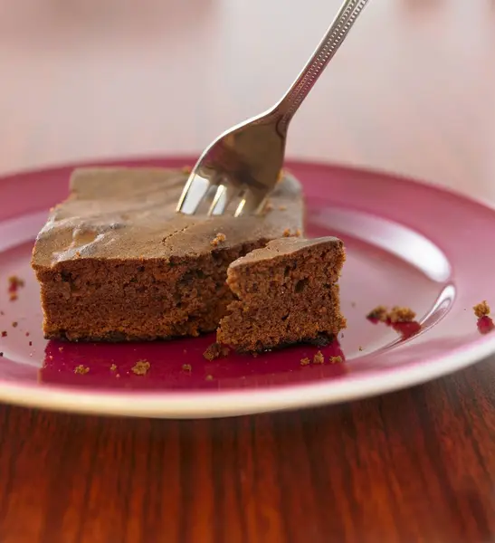 Σοκολάτα Brownie στο πιάτο — Φωτογραφία Αρχείου