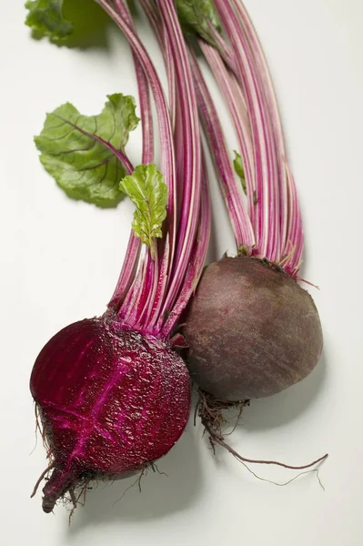 Beetroots yeşil yaprakları ile — Stok fotoğraf