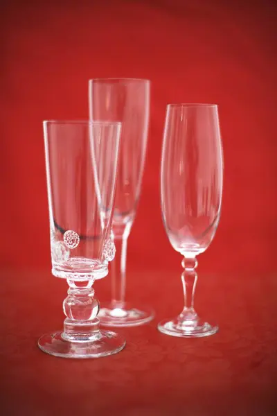 Sparkling wine glasses — Stock Photo, Image