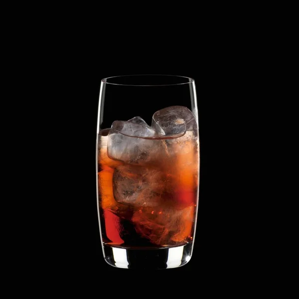 Soda Campari com cubos de gelo — Fotografia de Stock