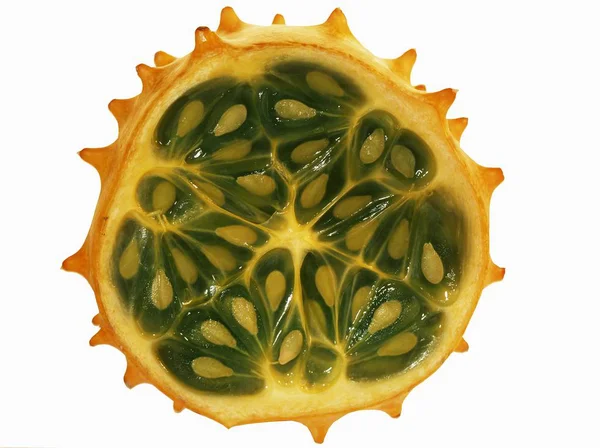 Halved kiwano fruit — Stock Photo, Image